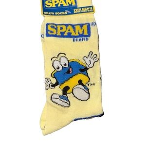 Spam Novelty Crew Socks Fits Men Shoe Size 6-12